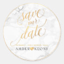 Search for marble save the date stickers Gold