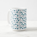Search for common blue mugs Butterfly