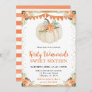 Search for orange sweet 16 invitations Floral