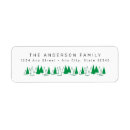 Search for mid century modern return address labels Christmas tree