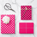 Search for pink polka dot wrapping paper White polka dots