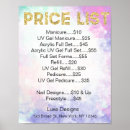 Search for nail salon price list posters Purple