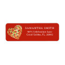Search for pizza party return address labels Watercolor