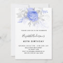 Search for blue floral birthday invitations Pink