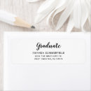 Search for high school graduation return address labels Typography