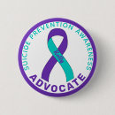 Search for suicide prevention awareness ribbon badges Support