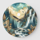 Search for watercolor waterfall art Mountains