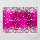 Search for fuchsia sweet 16 invitations Sparkle