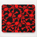 Search for skulls and crossbones mousepads Red