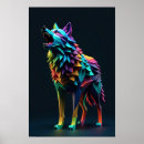 Search for abstract wolf art Colorful