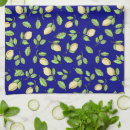 Search for lemons pattern tea towels Navy blue