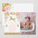 Search for pink gold unicorn invitations Whimsical