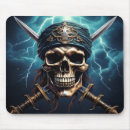 Search for pirate with sword mousepads Skull