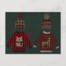 Search for ugly christmas sweater pattern postcards Red and green