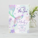 Search for blue mermaid invitations Our little mermaid