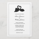 Search for love two swans invitations Heart