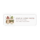 Search for bird couple return address labels Owls