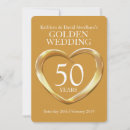 Search for gold hearts wedding invitations Fifty years