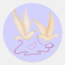 Search for love doves wedding stickers White