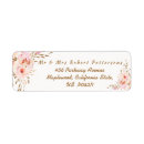 Search for pink floral return address stickers Gold