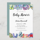 Search for watercolor cactus baby shower invitations Gender neutral