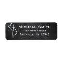 Search for two hearts return address labels White