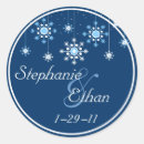 Search for snowflake wedding stickers White