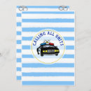 Search for police officer birthday invitations Car