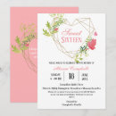 Search for geometric sweet 16 invitations Botanical
