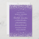 Search for purple and silver bridal shower invitations Sparkle