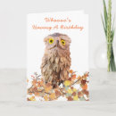 Search for owl watercolor cards Fall