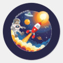 Search for red rocket stickers Astronaut