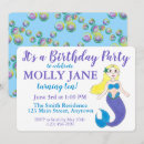 Search for bubbles birthday invitations Girl