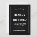Search for black 30th birthday invitations Bold typography