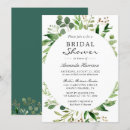 Search for green leaves bridal shower invitations Simple