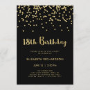 Search for black and gold 18th birthday invitations Trendy