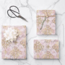 Search for gold damask wrapping paper Pink