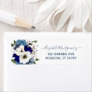 Search for floral navy blue return address labels Feminine