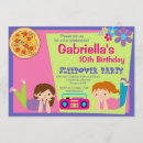 Search for pizza and pajama party invitations Slumber