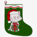 Search for white christmas stockings Kitty