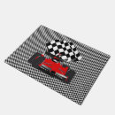Search for car racing doormats Chequered flag