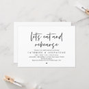 Search for lets eat invitations Black and white