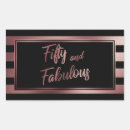 Search for glam rectangle stickers 50 and fabulous