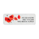 Search for red poppy return address labels Flowers