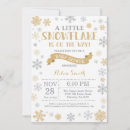 Search for gold snowflakes invitations Baby its cold outside