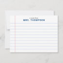 Search for student note cards University