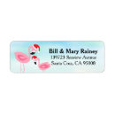 Search for flamingo bird return address labels Tropical