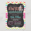 Search for chevron sweet 16 invitations Sixteen