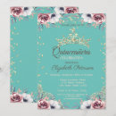 Search for mint and gold birthday invitations Tiara