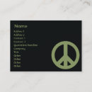 Search for peace business cards Hippie
